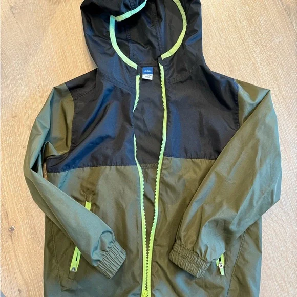 Old Navy Kids Raincoat - Black and Olive - Picture 1 of 4